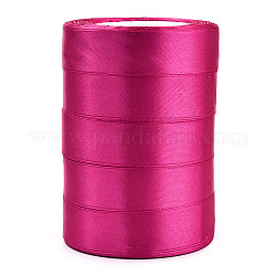 Fuchsia Satin Ribbon Wedding Party Decoration, about 1 inch(25mm) wide, 25yards/roll(22.86m/roll)