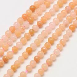 Natürliche rosa Aventurin runde Perlen Stränge, 2 mm, Bohrung: 0.8 mm, ca. 184 Stk. / Strang, 16 Zoll
