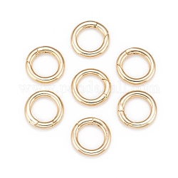 Латунные пружинные кольца, пончик, без никеля , реальный 18k позолоченный, 6 датчик, 23x4 мм, внутренний диаметр: 15 мм