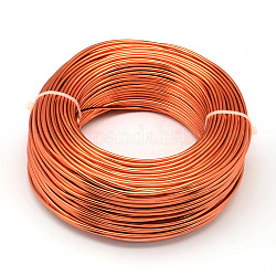 Round Aluminum Wire, Bendable Metal Craft Wire, for DIY Jewelry Craft Making, Orange Red, 7 Gauge, 3.5mm, 20m/500g(65.6 Feet/500g)