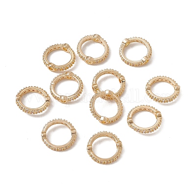 Messingmikropflaster mit Zirkonia-Perlenrahmen&nbsp;KK-A171-05G-03-1