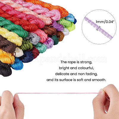 Shop PandaHall 28 Color 1mm Chinese Knotting Cord Braided Nylon Beading ...