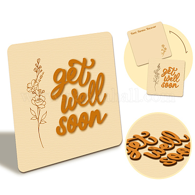 Gedenkkarten aus Holz&nbsp;WOOD-WH0040-006-1