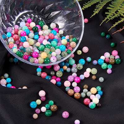 Mixed Colors 8mm Round Dyed Wood Beads (150pcs)