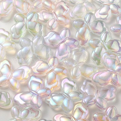 Wholesale UV Plating Luminous Transparent Acrylic Beads 