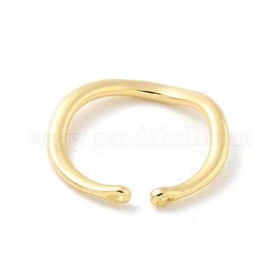 Componenti dell'anello del polsino aperto in ottone&nbsp;KK-G518-06G-02-1
