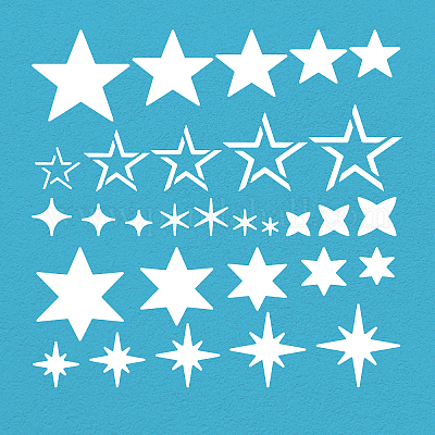 Wholesale BENECREAT Twinkle Star Stencils 15.6x15.6cm Five-pointed
