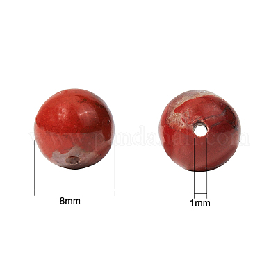 Wholesale OLYCRAFT 96pcs 8mm Natural Red Agate Beads Red Marble Bead  Strands Round Loose Gemstone Beads Energy Stone for Bracelet Necklace  Jewelry Making 