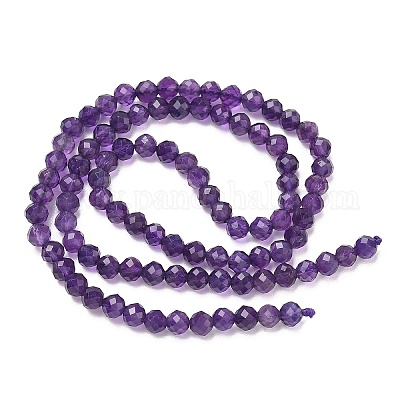 Natürlichen Amethyst Perlen Stränge&nbsp;G-Z161-A02-4mm-1