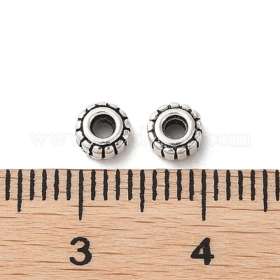 925 perline ondulate in argento sterling&nbsp;STER-P053-09A-AS-1