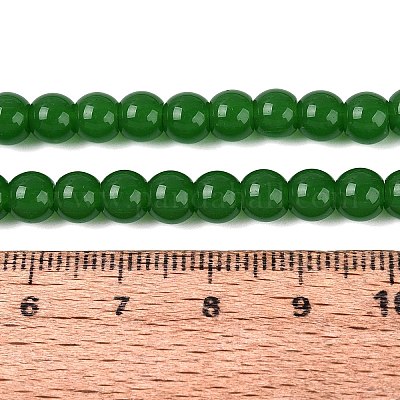 Abalorios de vidrio jade de imitación hebras&nbsp;GLAA-T032-J6mm-09-1