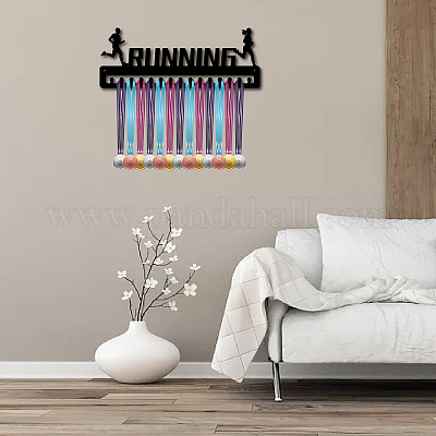 Support de mur d'affichage de support de cintre de médaille de fer de mode&nbsp;ODIS-WH0069-005-1
