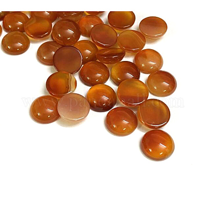 Natürliche gelbe Achat Cabochons&nbsp;G-P393-R17-12mm-1