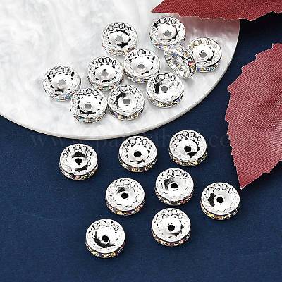 Laiton Grade A perles strass&nbsp;RSB042NF-02-1