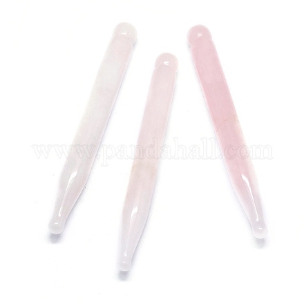 Bâtons de massage naturels à quartz rose G-O175-03A-1