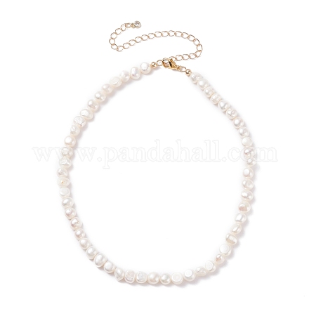 Vintage natürliche Perlenkette für Frauen X-NJEW-JN03787-02-1