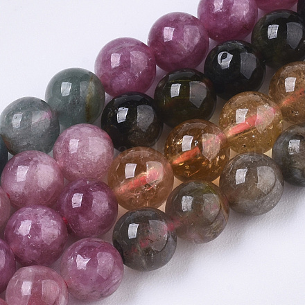 Natural Tourmaline Beads Strands G-R462-048B-1