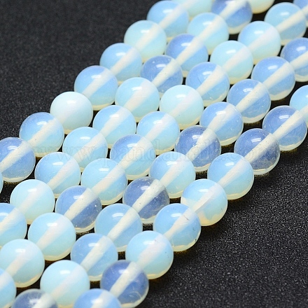 Chapelets de perles d'opalite G-P335-18-8mm-1