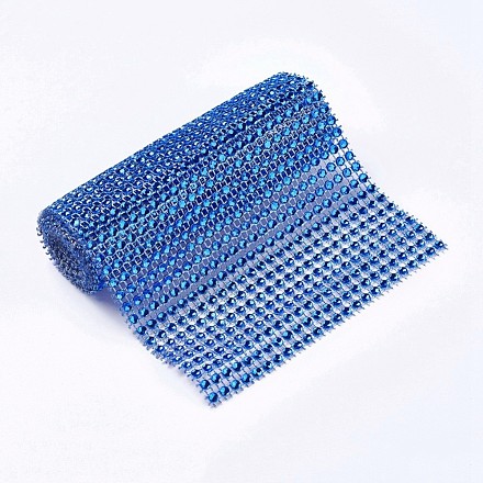 Rotolo di plastica a 24 file con avvolgimento in maglia di strass X-AJEW-WH0066-02G-1