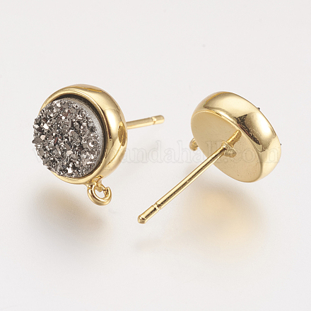 Risultati di orecchini a bottone in ottone KK-P145-L09-G-1