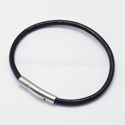 Leather Cord Bracelet Making BJEW-I200-06A-1