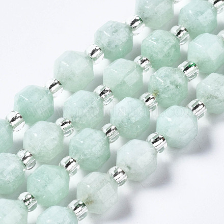 Chapelets de perles de jade blanche naturelle G-T132-048A-1
