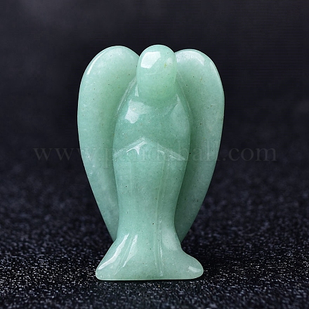 Figuras de ángeles curativos talladas en aventurina verde natural PW-WG20771-04-1