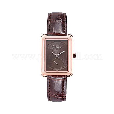 女性用レザー腕時計  合金の腕時計の部品と  ブラウン  ローズゴールド  230x10~19mm WACH-BB25452-1-1