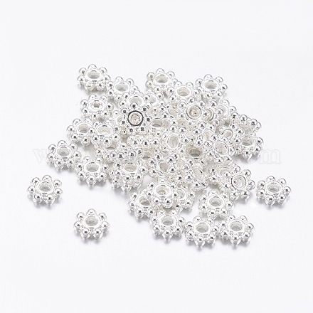 Alliage daisy séparateurs perles de style tibétain X-LF0991Y-S-1