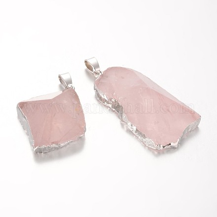 Pepitas de cobre amarillo rosa colgantes de cuarzo G-O131-B-01S-1
