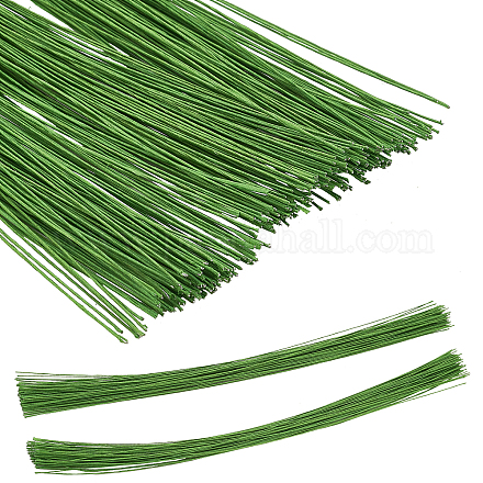 PandaHall 500pcs Light Green Floral Stem Wire Handmade Bouquet Stem Crafting Floral Wire AJEW-PH0017-80C-1