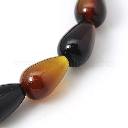 Natural Agate Beads Strands G-G319-10x16mm-07-1