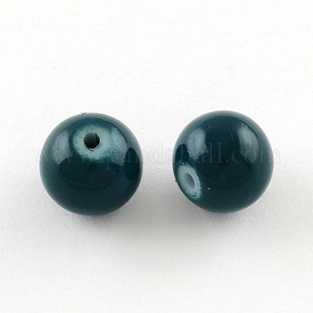 Chapelets de perles en verre peintes DGLA-S071-10mm-B39-1