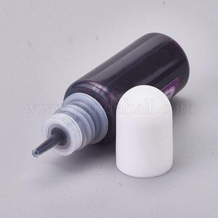 エポキシ樹脂顔料  液状エポキシ樹脂染料透明着色剤  UV樹脂着色用  diyレジンアートジュエリーメイキング  パープル  67x21mm  ネットコンテンツ：10ml AJEW-WH0109-15G-1