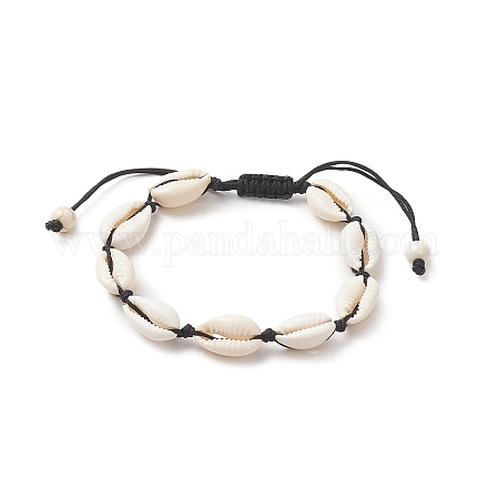Armband aus geflochtenen Perlen aus Naturmuschel und synthetischem Türkis für Damen BJEW-JB09245-03-1