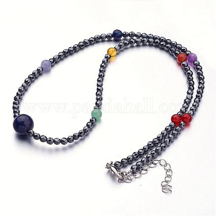 Gemstone Beaded Bracelets/Necklaces NJEW-JN01705-04-1