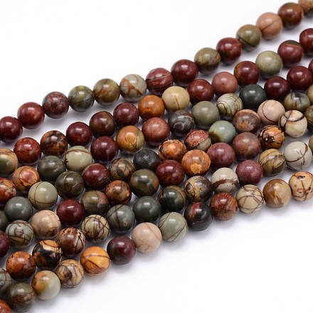 Chapelets de perle ronde en pierre précieuse naturelle X-G-J303-16-10mm-1
