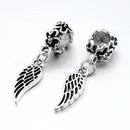 Wing Alloy European Dangle Charms X-MPDL-L010-09-1