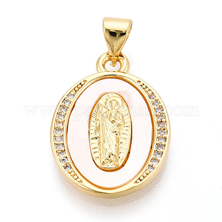 Латунные микропаве прозрачные подвески с фианитом KK-N268-24G-1
