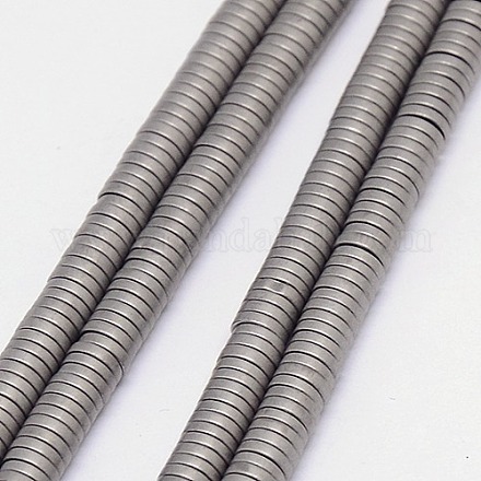 Chapelets de perles en hématite synthétique sans magnétiques G-J164B-4mm-06-1