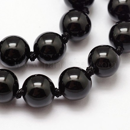 Hebras de cuentas de ónix negro natural X-G-O153-01-8mm-1