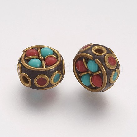Handmade tibetischen Stil Perlen TIBEB-F064-01-1