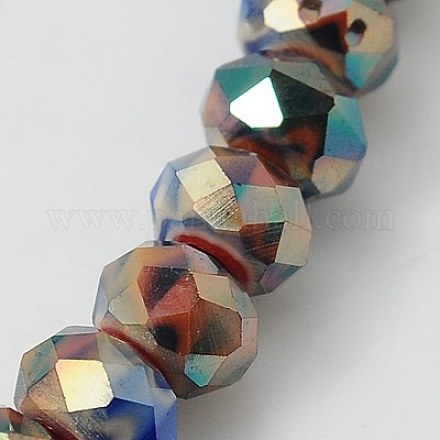 Handmade Millefiori Glass Beads Strands LK-E003-1I-1