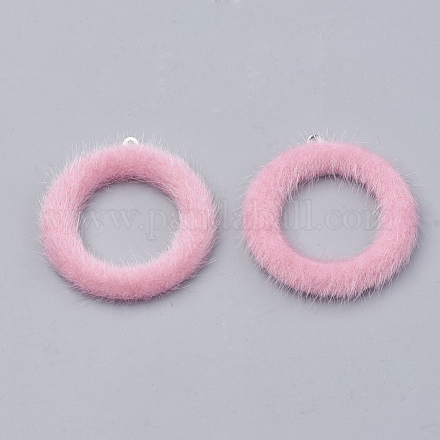 Faux Mink Fur Covered Pendants WOVE-N009-10P-1