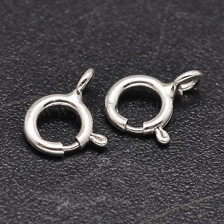 925 Sterling Silver Spring Ring Clasps STER-F014-06A-1