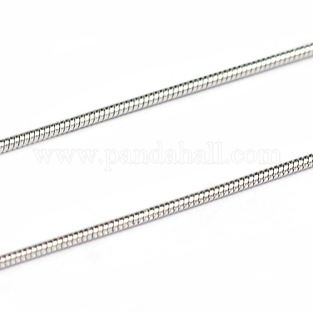 3.28 Feet 304 Stainless Steel Snake Chains X-CHS-L001-163-0.9mm-1