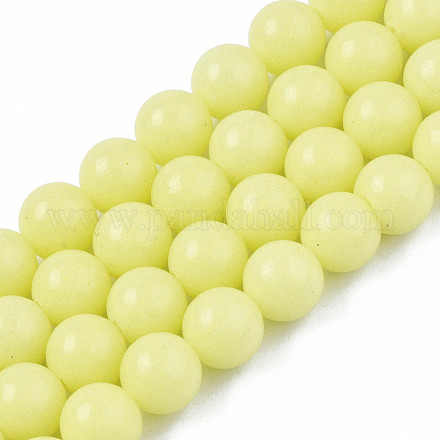 Synthetic Luminous Stone Round Beads Strands G-T136-01A-07-1