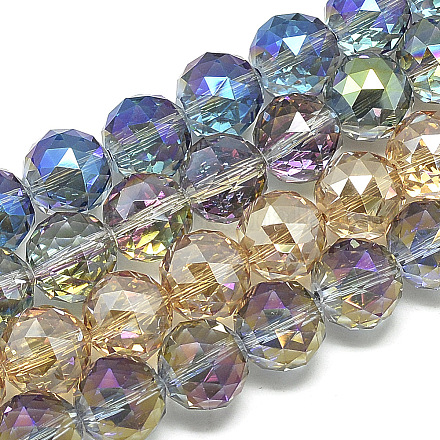 Electroplate Glass Beads Strands EGLA-S166-14mm-M-1