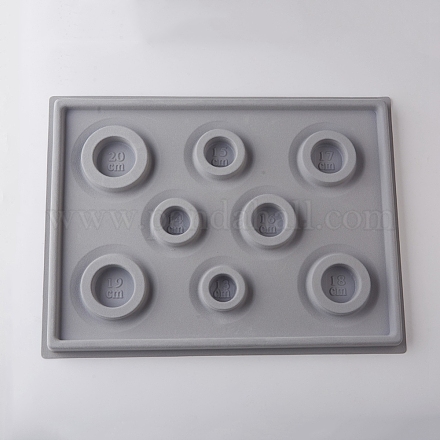 プラスチックビーズデザインボード  濃いグレー  34.8x26x1.6cm X-TOOL-D052-01-1
