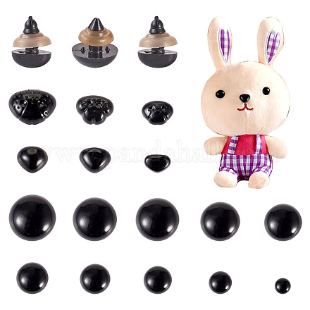260Pcs 16 Style Resin Doll Eyes & Nose FIND-TA0003-82-1